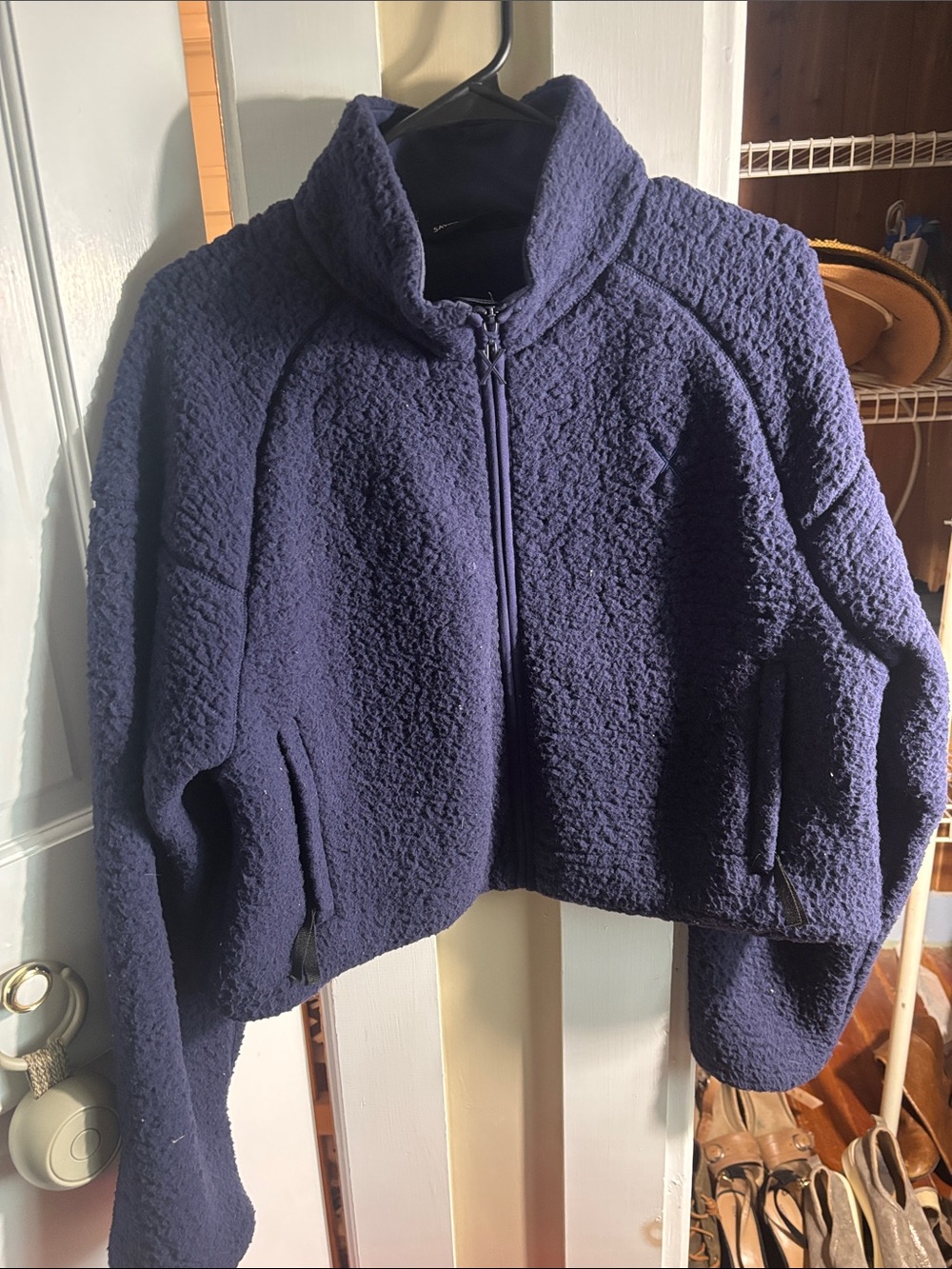 Savage by Fenty Women’s Navy Fleece Zip-Up Jacket